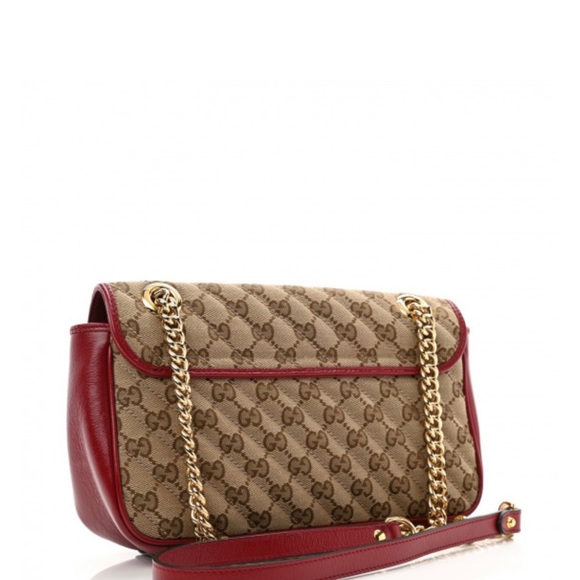 Brand New Gucci Marmont Moni GG Canvas Leather Bag include Full Package Receipt - Picture 2 of 3